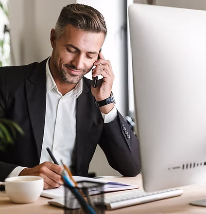 microsoft user on phone